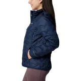 Campera puffer Columbia modelo Delta Ridge II Jkt, color azul marino, con cuello alto, cierre frontal completo y bolsillos laterales con cierre. Cuenta con tecnología Omni-Heat y construcción térmica sin costuras.