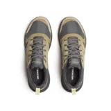 Championes de senderismo Merrell, modelo Tempo Sol, con diseño en tonos beige y gris. Confeccionados en una combinación de piel de ante y malla transpirable, cuentan con entresuela de espuma EVA para mayor estabilidad y suela de goma con relieve para un mejor agarre.