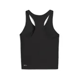 Musculosa deportiva Puma W Tad Essential 2 in 1 Tank, color negro, con diseño ajustado y espalda deportiva (racerback). Incluye el logo de la marca estampado en blanco en el pecho.