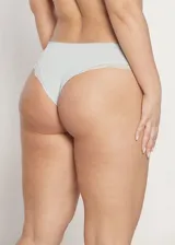 Pack de dos bombachas culotte de microfibra azul marino, con cintura y aberturas de pierna con encaje. Fundillo 100% algodón.