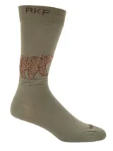 Pack de tres pares de medias de largo medio, confeccionadas en fibra de bambú y spandex, presentadas en una caja temática con diseño de oso.