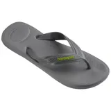 Ojotas Havaianas Top Max Comfort color negro con logo blanco en las tiras.