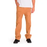 Pantalón de trabajo color marrón claro, corte recto, con bolsillos laterales, traseros y cargo.