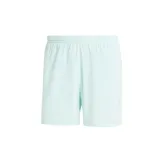 Short deportivo Adidas Own The Run color celeste con logo de la marca en el lateral.