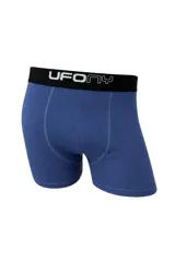 Boxer azul marino de algodón de la marca Ufo, con cintura elástica ancha en color negro y logo de la marca estampado en blanco.