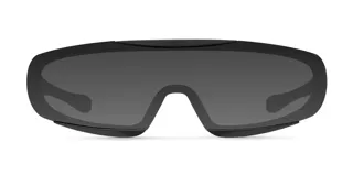 Gafas de sol negras con montura envolvente y lentes reflectantes. Protección UV 400, lente con film anti-scratch y super hidrofóbico. Fabricadas con material bio-based G850.