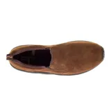 Zapatos slip on Merrell modelo Jungle Moc de color marrón, confeccionados en gamuza con bandas elásticas laterales y suela de goma con tecnología Air Cushion en el talón.