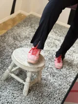 Calza negra de morley con cierres de 15 cm en el bajo, para usar como semi Oxford o abierta.