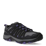 Championes de trekking Merrell Crosslander 3, color negro con detalles en gris y violeta.