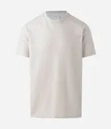 Remera Marfinno de manga corta para hombre, confeccionada en tejido acanalado de algodón y poliéster, con cuello redondo y diseño liso.