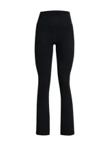 Pantalón deportivo tipo calza acampanada de tiro alto, con bolsillos laterales y diseño de ajuste ceñido en cadera y muslos con vuelo en el bajo.