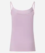 Musculosa básica Cortelle en color beige, con escote redondo y tirantes finos, confeccionada en poliamida con elastano.