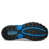 Championes de trail running Saucony Excursion TR16, color azul con detalles en amarillo y negro.