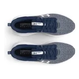 Championes de running Under Armour Charged Revitaliz, color azul marino con detalles en blanco. Presentan una parte superior textil jaspeada, entresuela Charged Cushioning para amortiguación y suela de goma duradera.