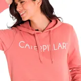 Buzo con capucha Caterpillar color salmón, con logo de la marca estampado en blanco en el pecho y bolsillo tipo canguro. Cuenta con puños y cintura acanalados.