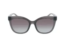 Lentes de sol INVU grises con marco de acetato y lentes degradadas.
