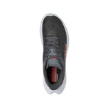 Championes Hoka Carbon X2 de hombre, color gris oscuro con detalles en rojo y suela blanca. Diseñados para running de resistencia, con placa de fibra de carbono y Meta-Rocker agresivo.