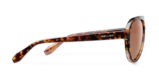 Lentes de sol de aviador unisex, marca Kena, modelo Tigris Brown. Montura de carey con doble puente y lentes marrones polarizadas con protección UV400.