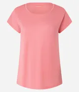 Remera manga corta de microfibra color marrón, de escote redondo y calce cómodo, marca Get Over.