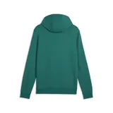 Canguro Puma de felpa color verde con capucha y cordones ajustables en tono amarillo limòn. Presenta un bolsillo tipo canguro al frente, puños y dobladillo en rib. Cuenta con el logotipo de Aston Martin Formula One Team y el logo de Puma estampados en color negro en el pecho.