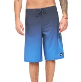 Boardshort Quiksilver Everyday 22" largo de baño con diseño degradé en tonos de azul, cintura fija con cordón ajustable y estampa de líneas laterales.