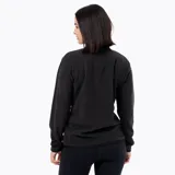 Buzo polar de mujer con cierre frontal parcial, cuello alto y manga larga. Confeccionado en microfleece de poliéster reciclado, cuenta con puños elásticos y logo de la marca bordado en el pecho.