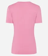 Blusa básica de viscosa y elastano de la marca Cortelle, color mostaza, con escote redondo y mangas cortas.