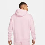 Hoodie Nike modelo Sportswear Club Fleece de color rosado, con capucha ajustable con cordón, bolsillo tipo canguro frontal y el logo de la marca bordado en el pecho.