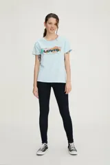Jean super skinny Levi's modelo 720 High Rise, de tiro alto y calce ajustado, confeccionado en denim stretch azul oscuro con costuras en contraste.