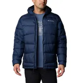 Campera puffer Columbia Fivemile Butte II Omni-Heat color azul marino, con capucha, cierre frontal completo y bolsillos laterales con cremallera. Incorpora tecnología de reflectividad térmica Omni-HEAT y acabado resistente al agua y manchas Omni-SHIELD.