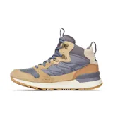 Bota de media caña Merrell Alpine 83, color beige y azul, con cordones y suela de goma.