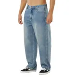 Pantalón de jean Rip Curl modelo Inner Visions Denim Pant, de corte holgado y diseño clásico con lavado azul claro.