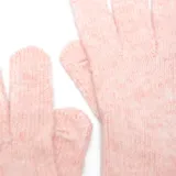 Guantes de tejido de punto en color rosado, con diseño sin dedos.