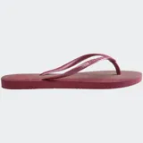 Ojotas Havaianas Slim Gloss con base gris degradé a negro y tiras negras.
