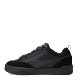 Championes urbanos Puma modelo Park Lifestyle OG, color negro, con diseño de corte bajo. Presentan una combinación de texturas en cuero sintético y gamuza, con la icónica franja lateral de la marca y suela de goma resistente.