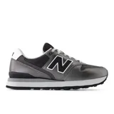 Championes urbanos New Balance modelo WL996TBJ para mujer, color gris con acabado metalizado. Confeccionados con empeine de malla y ante de piel de cerdo, cuentan con entresuela ENCAP que combina espuma ligera con un borde de poliuretano duradero para mayor amortiguación.