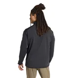 Buzo negro de hombre marca Adidas Terrex con cierre de media cremallera y cuello alto.