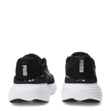 Championes de running Puma modelo Scend Pro 3 para mujer, color negro con entresuela blanca y detalles plateados. Confeccionados con capellada de malla transpirable, amortiguación Profoam en la suela y cierre de cordones.