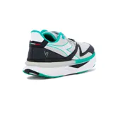Championes Diadora Atomo V7000 para mujer, color gris con detalles en fucsia y turquesa.