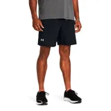 Short deportivo Under Armour modelo Launch 7, color negro, con logo de la marca en contraste en la pierna derecha y diseño ergonómico para mayor libertad de movimiento.