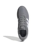 Championes Adidas Lite Racer 4.0, color gris con detalles blancos, con tecnología Cloudfoam.