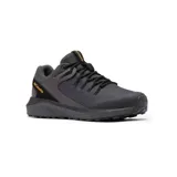 Championes Columbia modelo Trailstorm WTRPF, color negro con detalles en amarillo. Diseño técnico de trail running con malla transpirable, refuerzos sintéticos y suela de alto agarre.