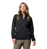 Campera polar Columbia con cierre frontal, cuello alto y bolsillo con cremallera en el pecho. Cuenta con tecnología Omni-Wick para absorción de humedad y secado rápido.