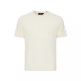 Remera EA7 Emporio Armani de manga corta y cuello redondo en color beige, confeccionada en algodón orgánico. Presenta el logo de la marca en relieve en el centro del pecho.