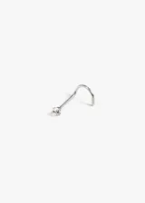 Piercing para la nariz de acero quirúrgico hipoalergénico con strass.