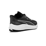 Championes de running Puma Skyrocket Lite 2, color gris oscuro con detalles en blanco. Presentan una capellada de malla transpirable, cierre con cordones y suela de goma con amortiguación.