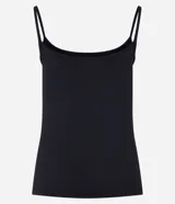 Musculosa básica Cortelle en color beige, con escote redondo y tirantes finos, confeccionada en poliamida con elastano.