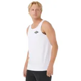Musculosa blanca con logo estampado en el pecho.