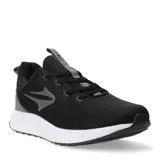 Championes Topper Split color negro con detalles en gris y blanco, capellada de mesh y suela blanca de goma.