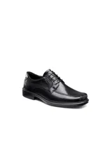 Zapato formal negro de cuero premium, estilo derby con cordones y puntera cuadrada. Cuenta con suela PHORENE™ y tecnología FLUIDFORM soft shock para mayor comodidad.